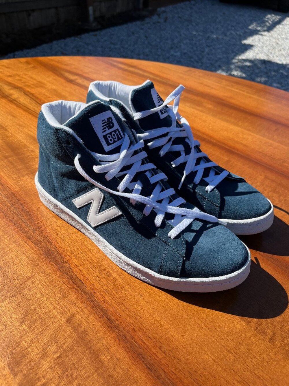 New Balance 891 Suede High-Top Sneakers Navy Blue Men's 9.5